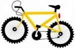Clipart of a yellow bike